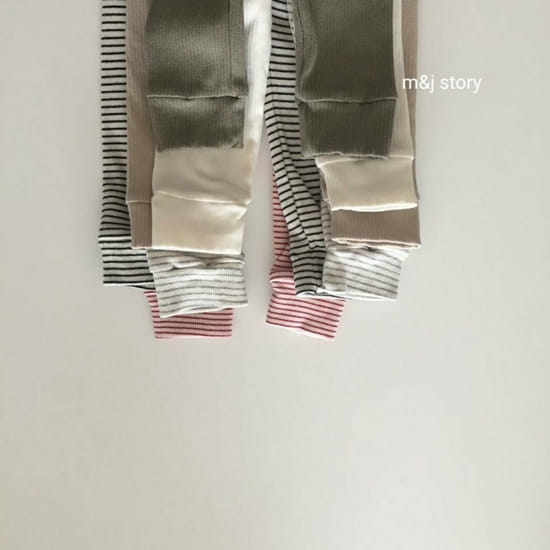 M & J STORY - Korean Children Fashion - #Kfashion4kids - Stripes Leggings - 5