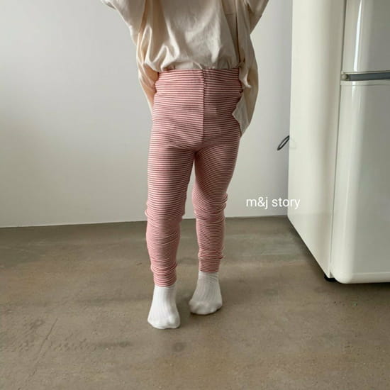 M & J STORY - Korean Children Fashion - #Kfashion4kids - Stripes Leggings - 6