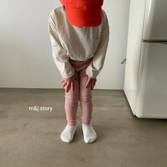 M & J STORY - Korean Children Fashion - #Kfashion4kids - Stripes Leggings - 7