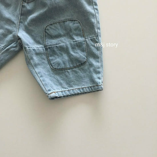 M & J STORY - Korean Children Fashion - #Kfashion4kids - Patch Denim Pants
