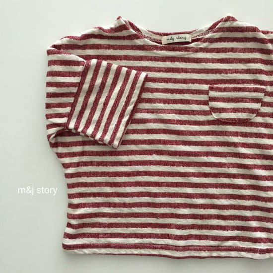 M & J STORY - Korean Children Fashion - #Kfashion4kids - Stripes Tee - 3