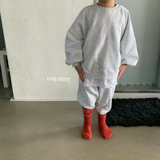 M & J STORY - Korean Children Fashion - #Kfashion4kids - Dart Terry Top bottom Set - 7