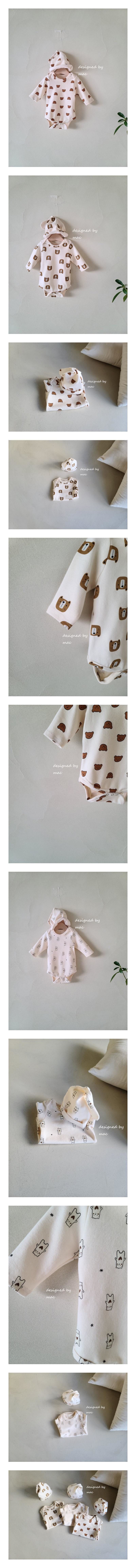 MAC - Korean Children Fashion - #Kfashion4kids - Bear Romper Hat Set