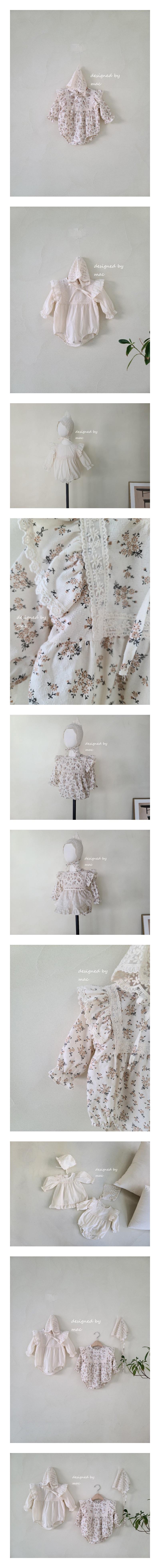 MAC - Korean Children Fashion - #Kfashion4kids - Lace Wing Romper Bonnet Set