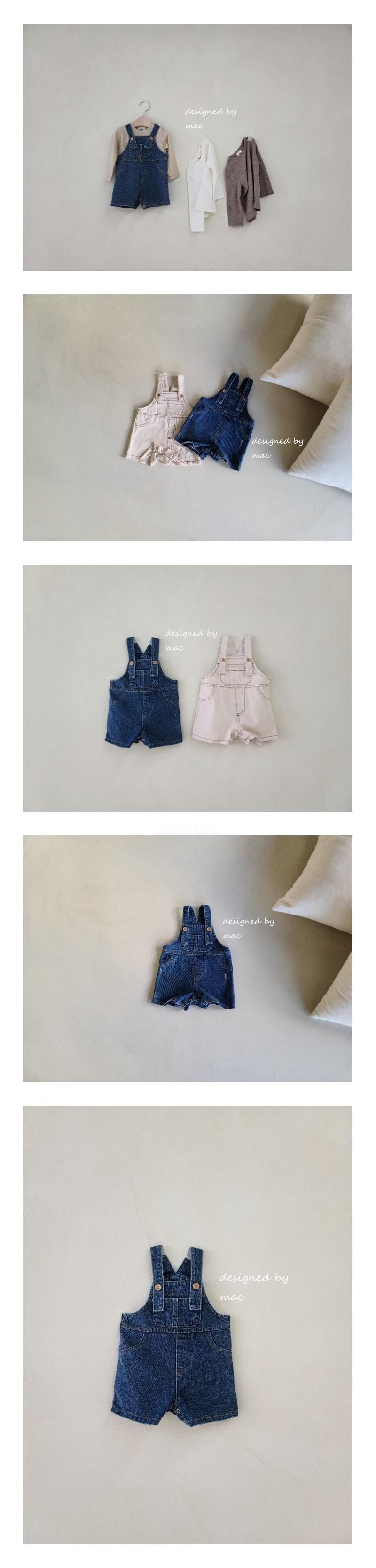 MAC - Korean Children Fashion - #Kfashion4kids - Denim Dungarees Suit