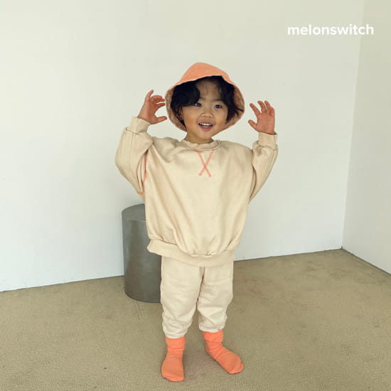 MELON SWITCH - Korean Children Fashion - #Kfashion4kids - Cheese Pigment Top Bottom Set - 2