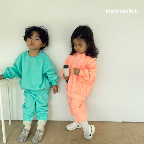 MELON SWITCH - Korean Children Fashion - #Kfashion4kids - Cheese Pigment Top Bottom Set - 4
