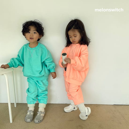 MELON SWITCH - Korean Children Fashion - #Kfashion4kids - Cheese Pigment Top Bottom Set - 5