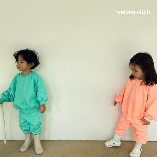 MELON SWITCH - Korean Children Fashion - #Kfashion4kids - Cheese Pigment Top Bottom Set - 6