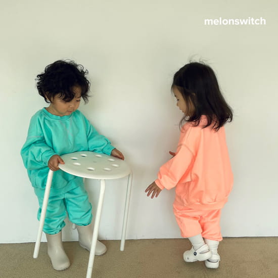 MELON SWITCH - Korean Children Fashion - #Kfashion4kids - Cheese Pigment Top Bottom Set - 7