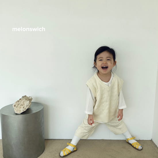 MELON SWITCH - Korean Children Fashion - #Kfashion4kids - Cream Knit Top Bottom Set
