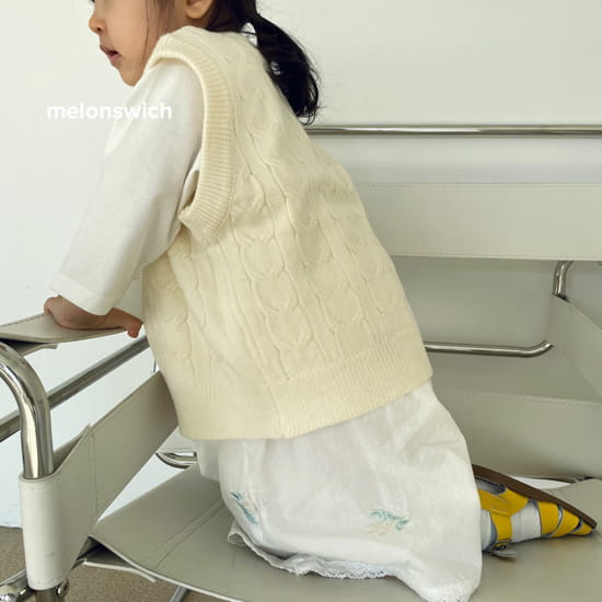 MELON SWITCH - Korean Children Fashion - #Kfashion4kids - Cream Knit Top Bottom Set - 8