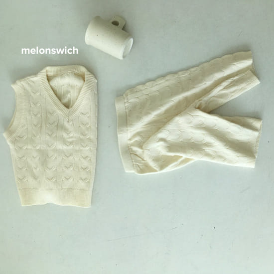 MELON SWITCH - Korean Children Fashion - #Kfashion4kids - Cream Knit Top Bottom Set - 9