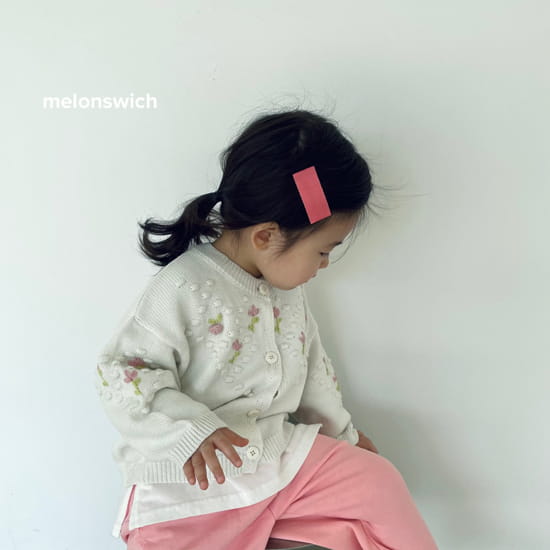 MELON SWITCH - Korean Children Fashion - #Kfashion4kids - Handmade Tulip Knit Cardigan