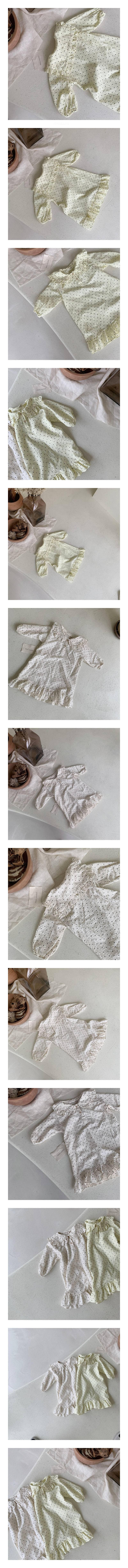 MIMI MARKET - Korean Children Fashion - #Kfashion4kids - Dots Pajamas One-piece