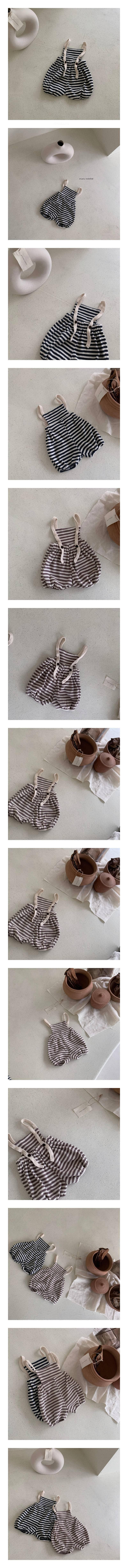 MIMI MARKET - Korean Children Fashion - #Kfashion4kids - Waffle Nice Dungarees Romper