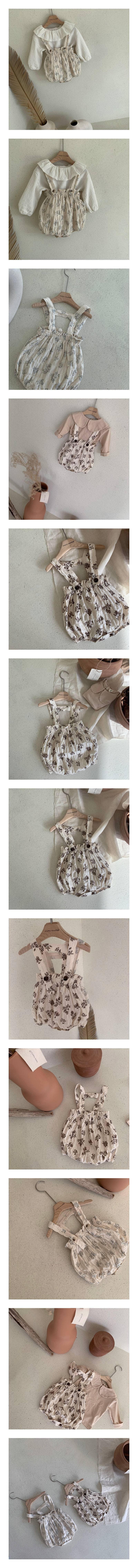 MIMI MARKET - Korean Children Fashion - #Kfashion4kids - Flower Pot Dungarees Bloomer