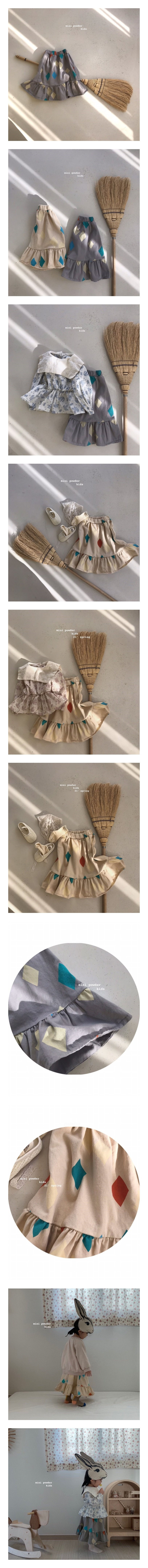 MINI POWDER - Korean Children Fashion - #Kfashion4kids - Square Skirt