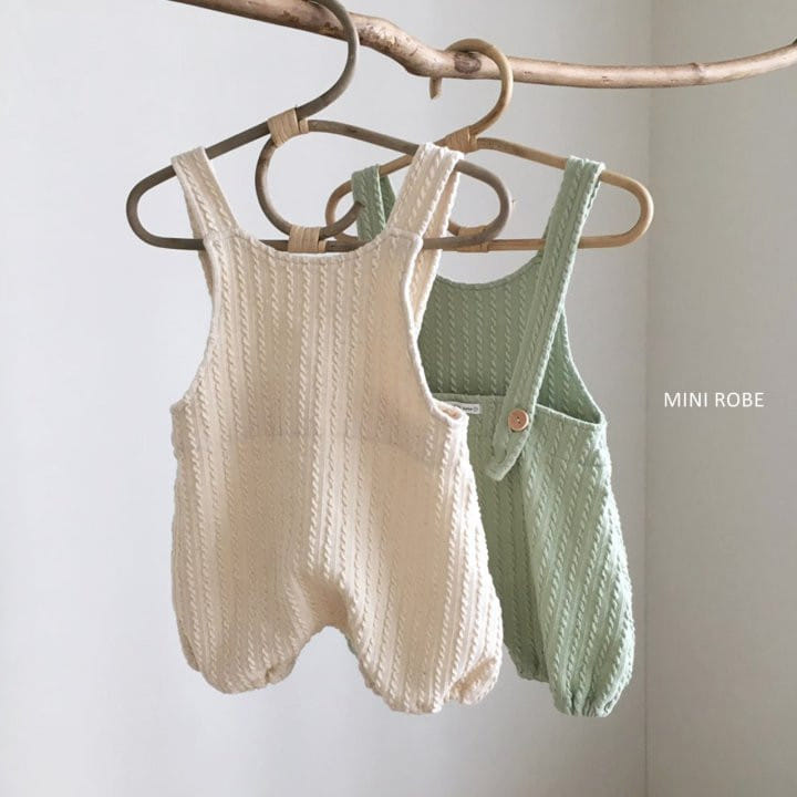 MINI ROBE - Korean Children Fashion - #Kfashion4kids - Twist Knit Dungrees - 2