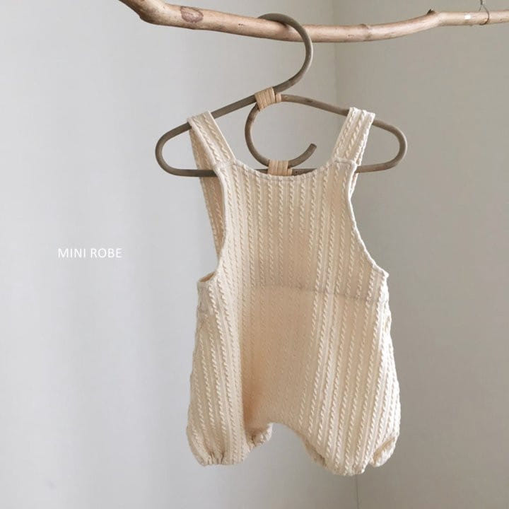 MINI ROBE - Korean Children Fashion - #Kfashion4kids - Twist Knit Dungrees - 3