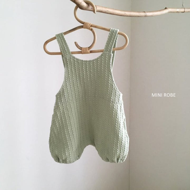MINI ROBE - Korean Children Fashion - #Kfashion4kids - Twist Knit Dungrees - 4