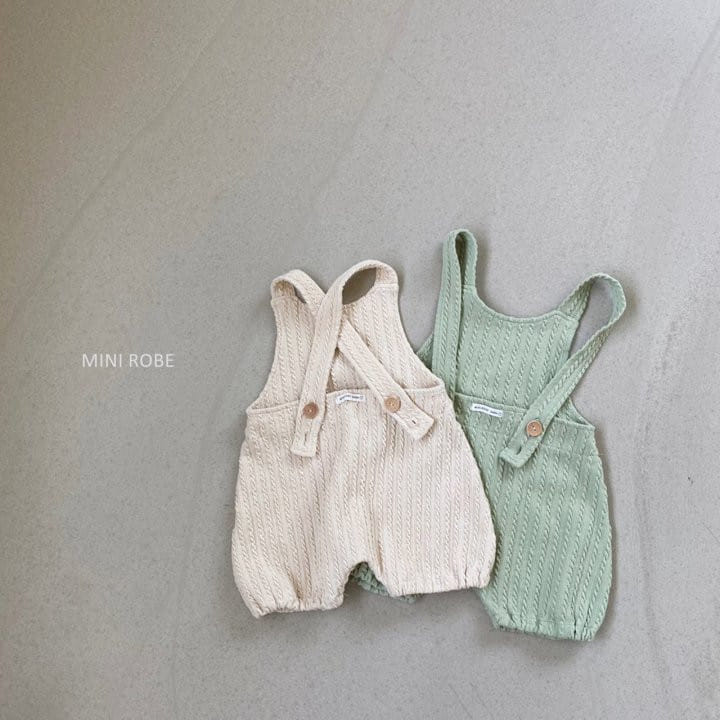 MINI ROBE - Korean Children Fashion - #Kfashion4kids - Twist Knit Dungrees - 6