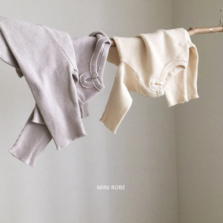 MINI ROBE - Korean Children Fashion - #Kfashion4kids - Waffle Top Bottom Set