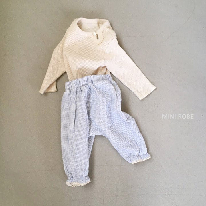 MINI ROBE - Korean Children Fashion - #Kfashion4kids - Waffle Top Bottom Set - 10