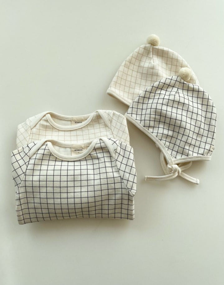 MONBEBE - Korean Children Fashion - #Kfashion4kids - Pin Bodysuit with Bonnet - 12