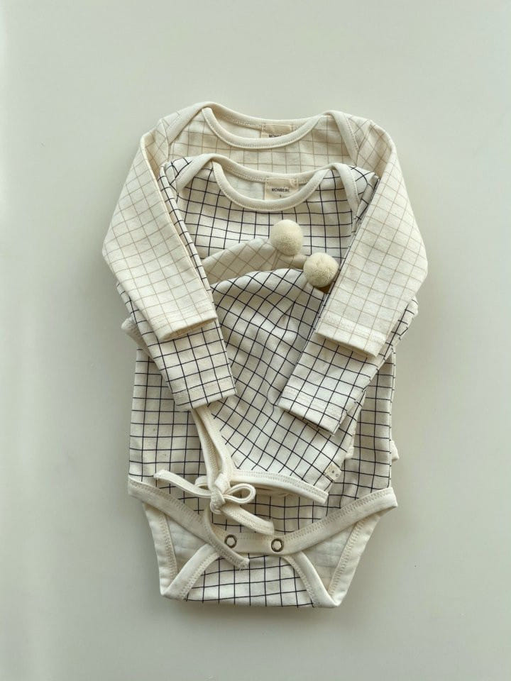 MONBEBE - Korean Children Fashion - #Kfashion4kids - Pin Bodysuit with Bonnet - 7
