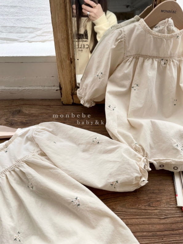 MONBEBE - Korean Children Fashion - #Kfashion4kids - Embroidery Rococo One-piece - 3