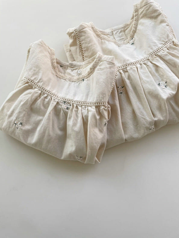 MONBEBE - Korean Children Fashion - #Kfashion4kids - Embroidery Rococo One-piece - 8