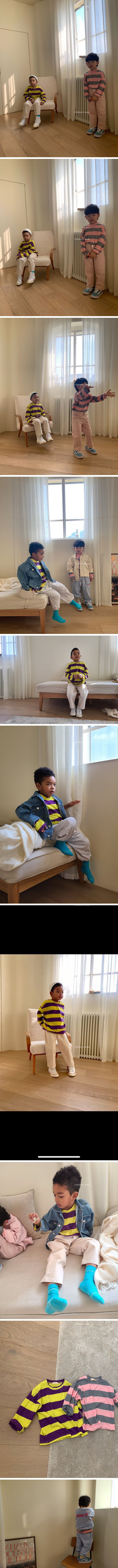 MOOI STORE - Korean Children Fashion - #Kfashion4kids - Knit Stripes Pullover