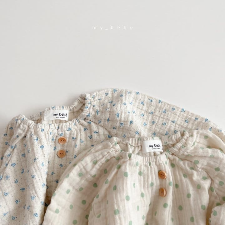 MY BEBE - Korean Children Fashion - #Kfashion4kids - Star Shirring Bodysuit - 12