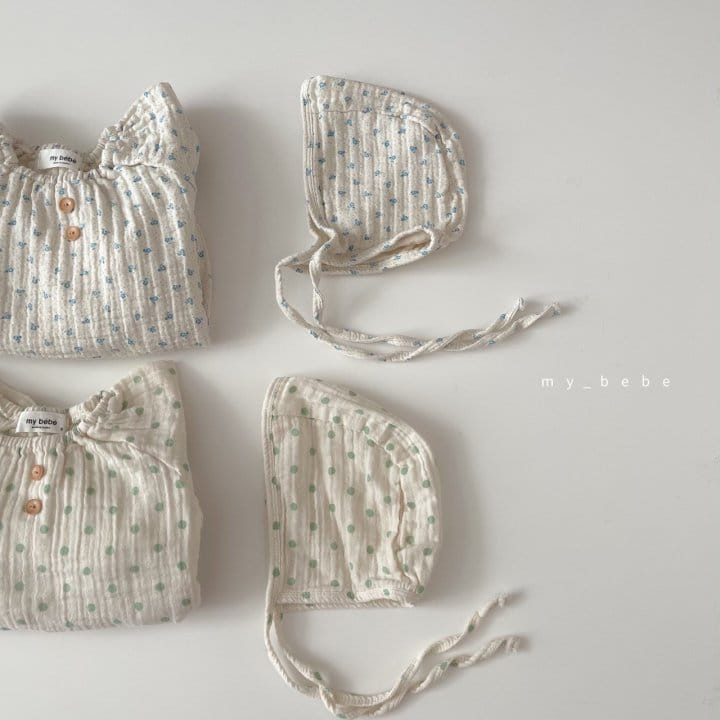 MY BEBE - Korean Children Fashion - #Kfashion4kids - Star Shirring Bodysuit - 2