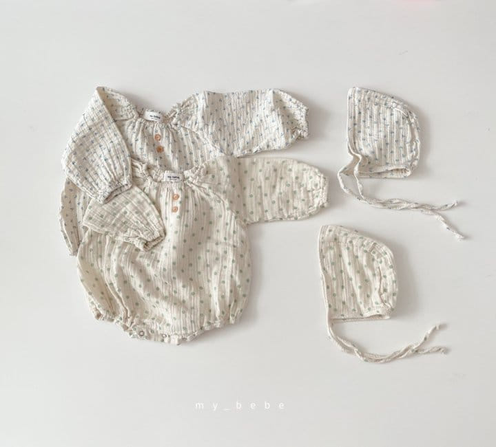 MY BEBE - Korean Children Fashion - #Kfashion4kids - Star Shirring Bodysuit - 3