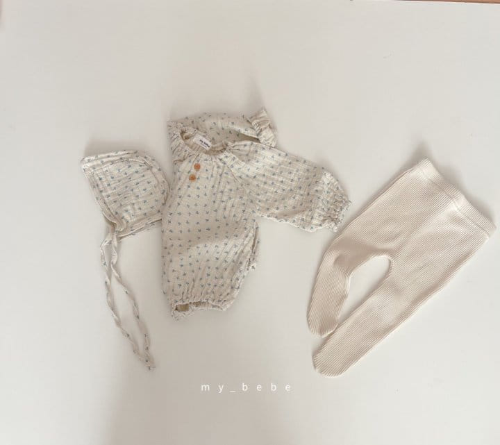 MY BEBE - Korean Children Fashion - #Kfashion4kids - Star Shirring Bodysuit - 6