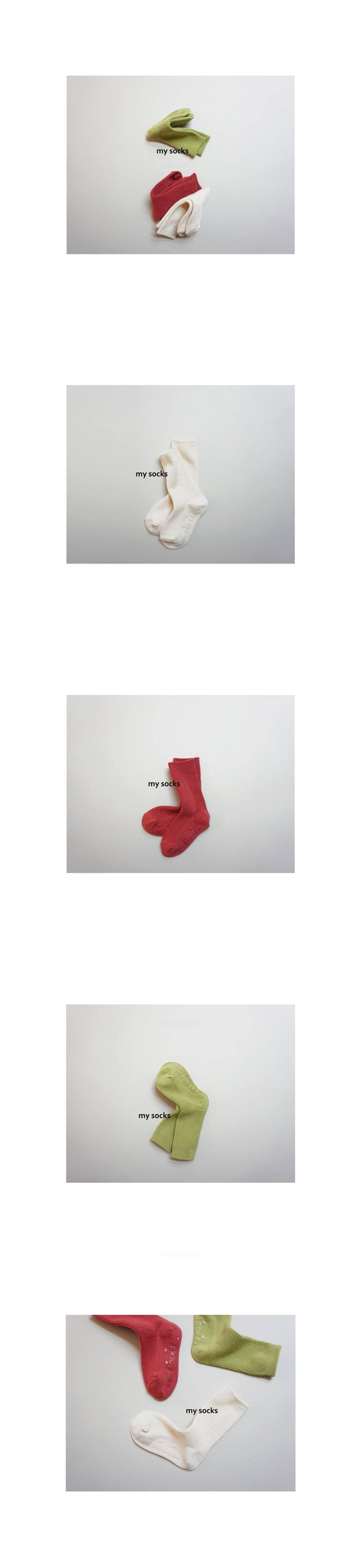 MY SOCKS - Korean Children Fashion - #Kfashion4kids - Peas Socks [set of 3]