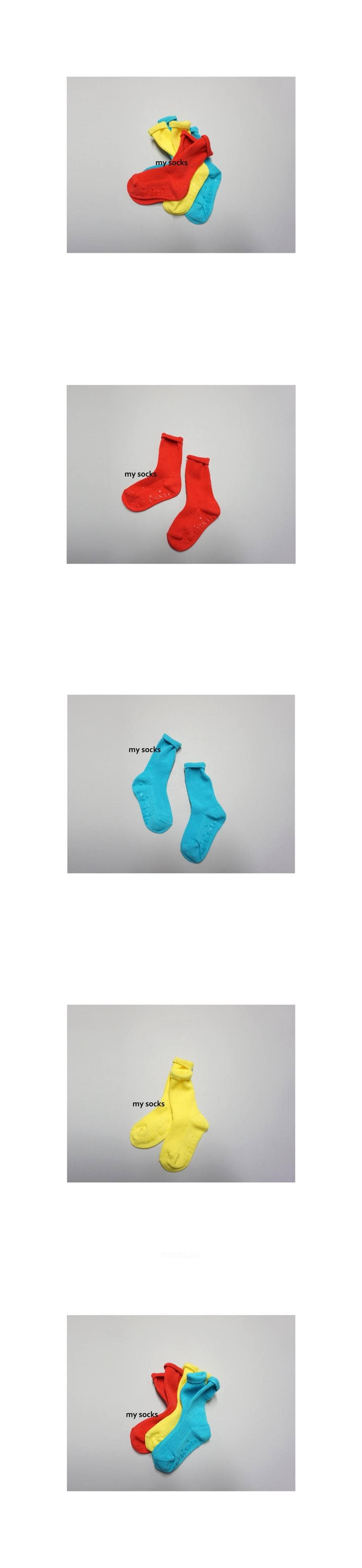 MY SOCKS - Korean Children Fashion - #Kfashion4kids - Paprika Socks [set of 3]
