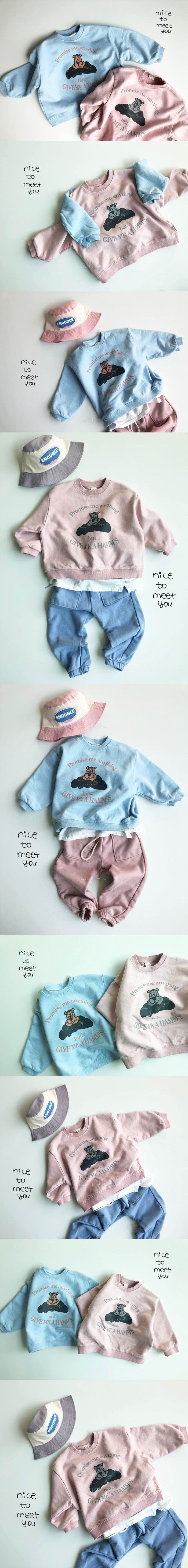 NICE TO MEET YOU - Korean Children Fashion - #Kfashion4kids - Brownie Sweatshirt