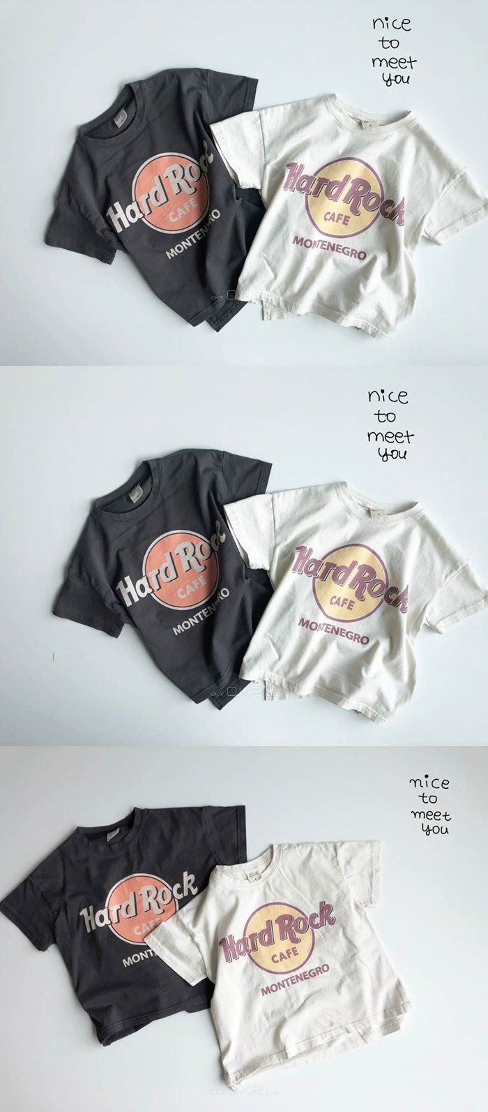 NICE TO MEET YOU - Korean Children Fashion - #Kfashion4kids - Hard Rock Tee