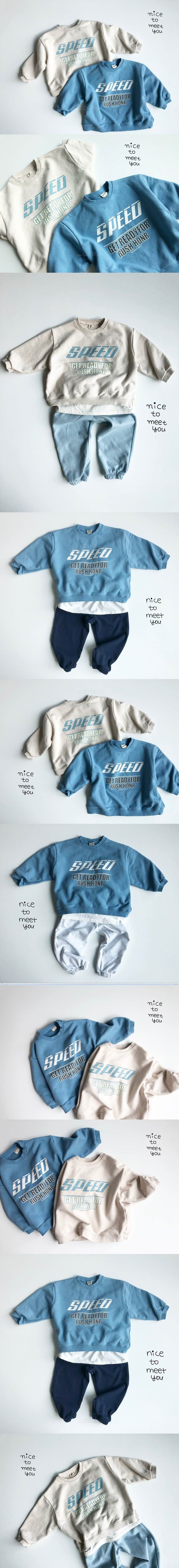 NICE TO MEET YOU - Korean Children Fashion - #Kfashion4kids - Speed Sweatshirt