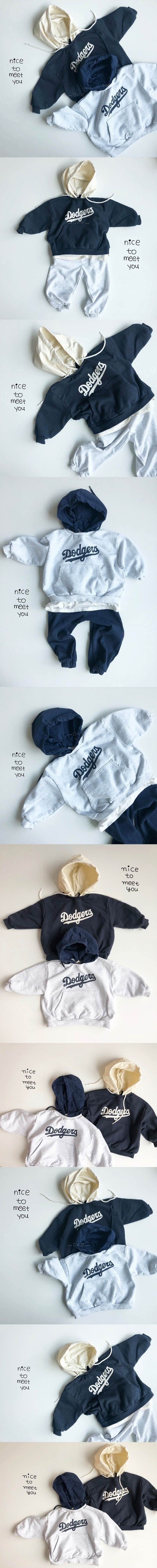 NICE TO MEET YOU - Korean Children Fashion - #Kfashion4kids - Dadgers Hoody