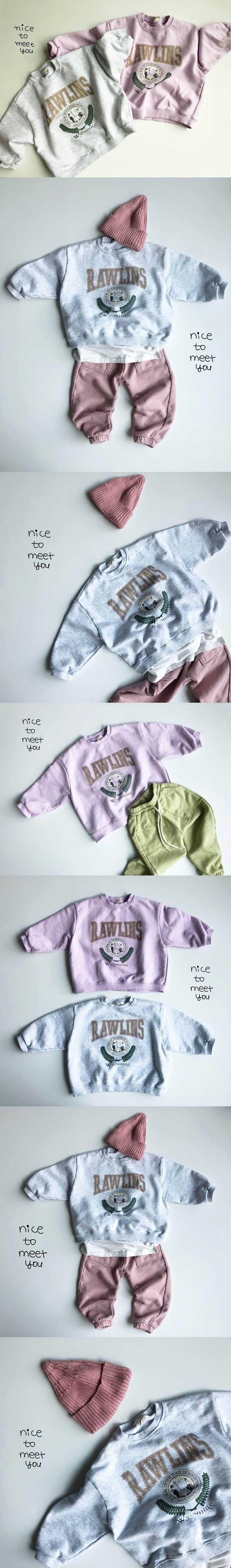 NICE TO MEET YOU - Korean Children Fashion - #Kfashion4kids - Rawlins Sweatshirt