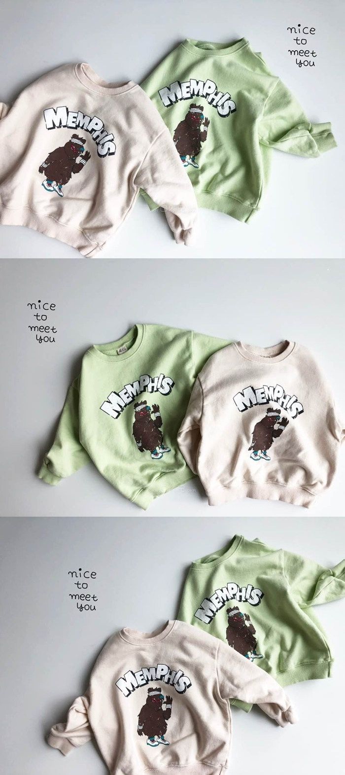 NICE TO MEET YOU - Korean Children Fashion - #Kfashion4kids - Memphis Sweatshirt