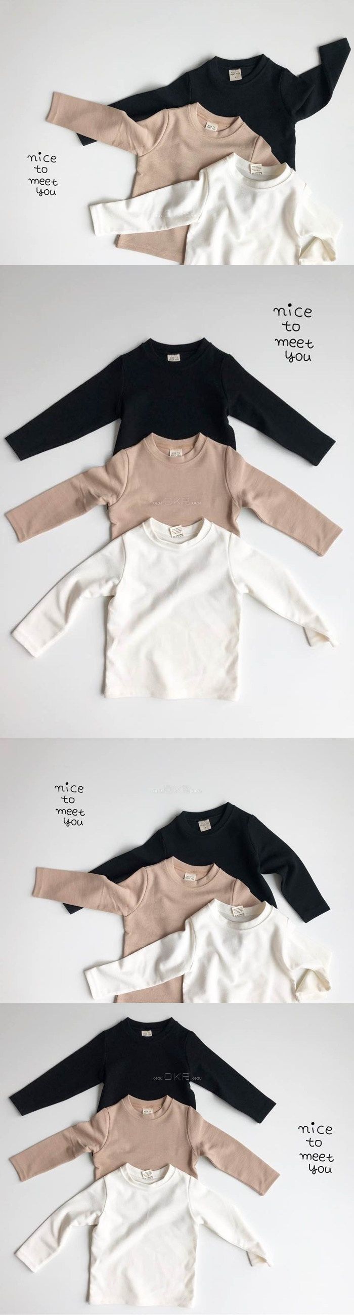 NICE TO MEET YOU - Korean Children Fashion - #Kfashion4kids - Simple Tee
