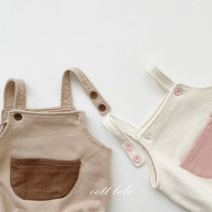 OOTT BEBE - Korean Children Fashion - #Kfashion4kids - Any Dungarees Bodysuit with Bonnet - 3