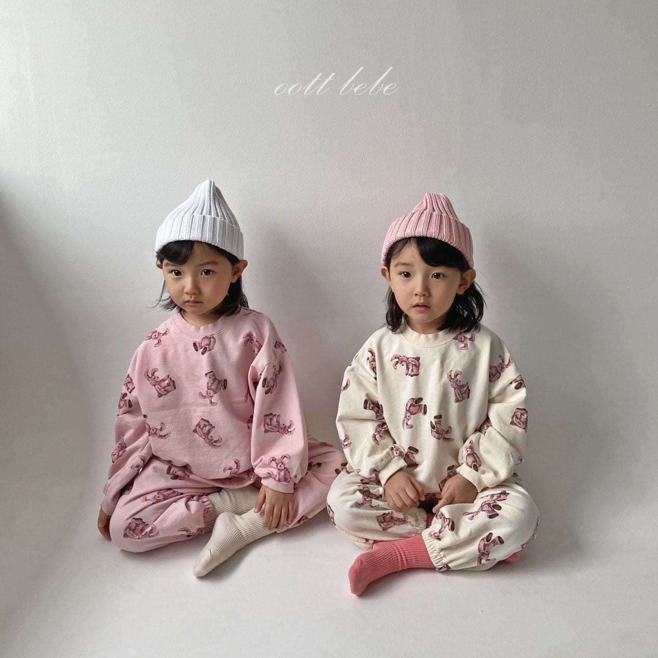 OOTT BEBE - Korean Children Fashion - #Kfashion4kids - Rabbit Top Bottom Set - 5