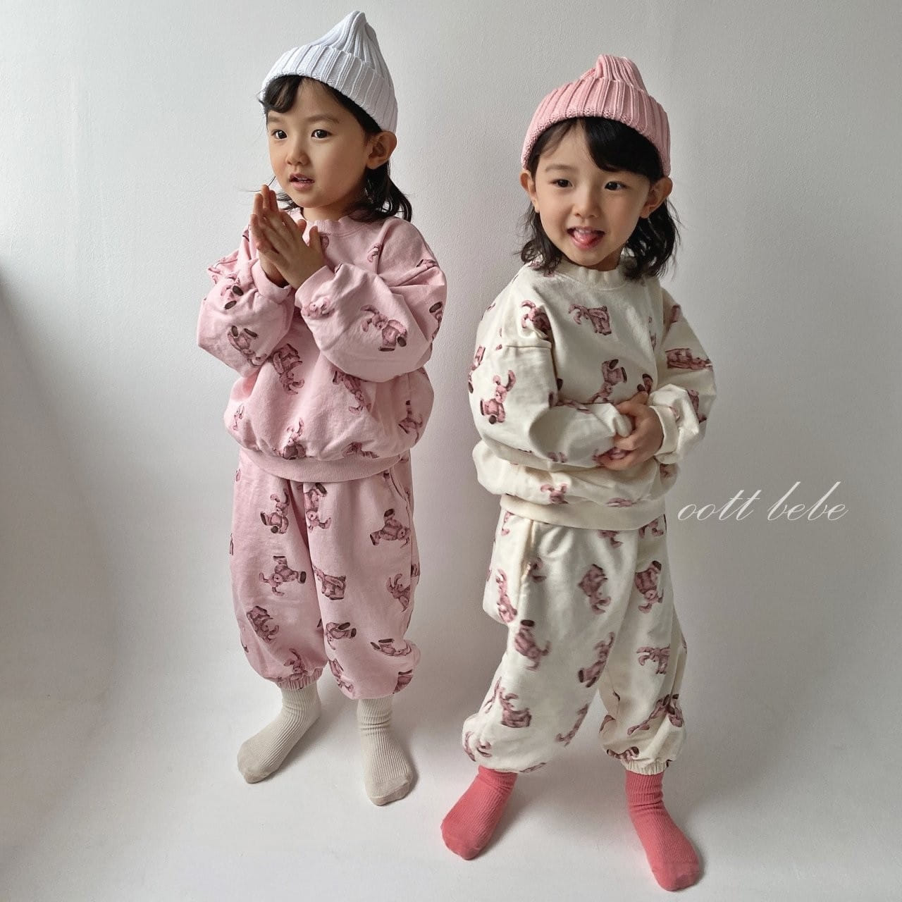 OOTT BEBE - Korean Children Fashion - #Kfashion4kids - Rabbit Top Bottom Set - 7