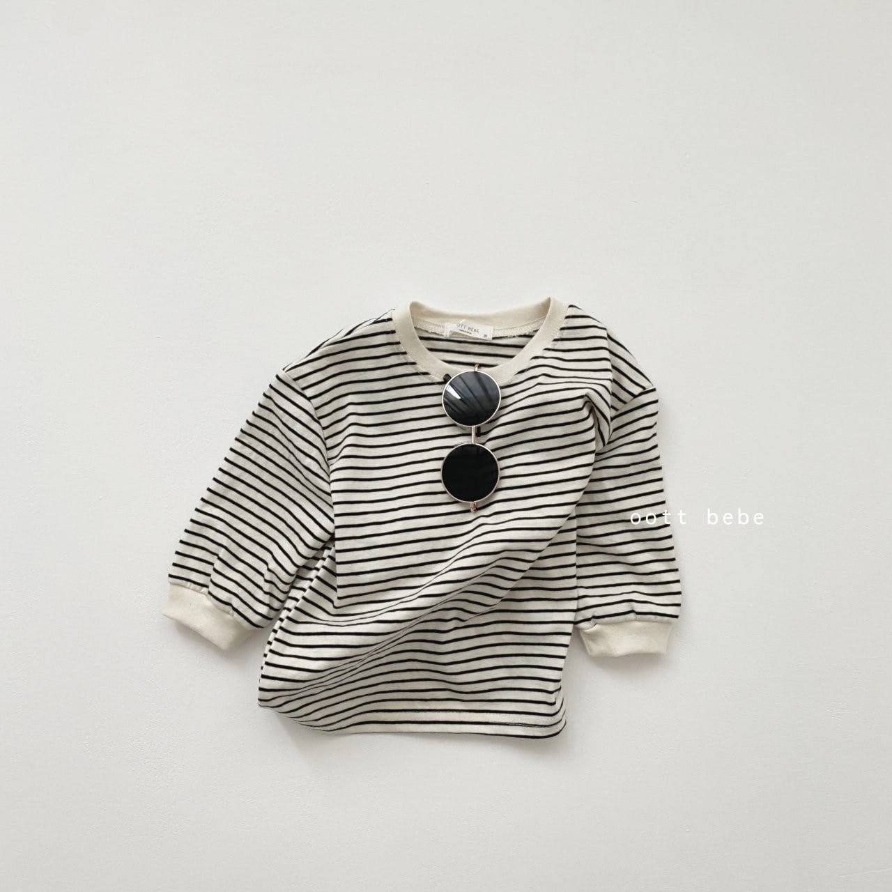 OOTT BEBE - Korean Children Fashion - #Kfashion4kids - Stripes Long Tee